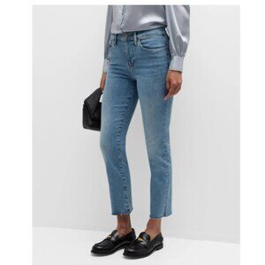 FRAME Denim Le High Straight Raw Hem Jean